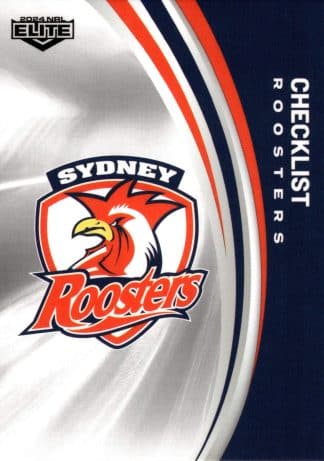 2024 NRL Elite Common Card - Base 127 Checklist Sydney Roosters