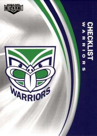 2024 NRL Elite Common Card - Base 136 Checklist Warriors