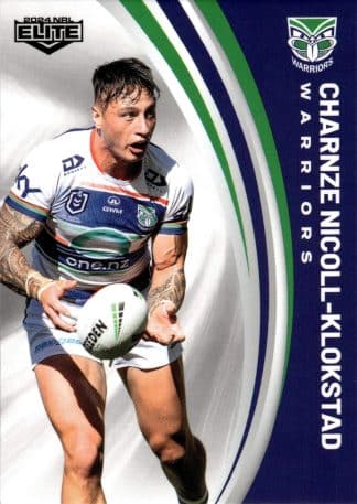 2024 NRL Elite Common Card - Base 142 Charnze Nicoll-Klokstad Warriors