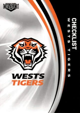 2024 NRL Elite Common Card - Base 145 Checklist Wests Tigers