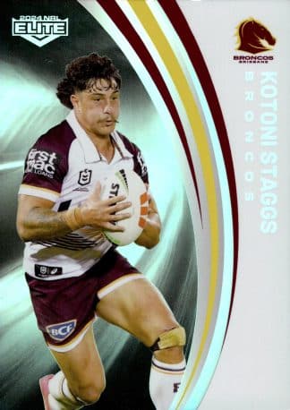 2024 NRL Elite Silver Specials - P007 Kotoni Staggs Brisbane Broncos