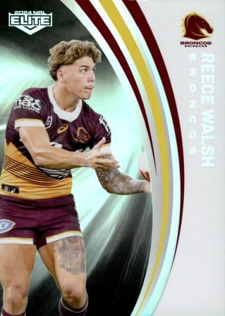 2024 NRL Elite Silver Specials - P008 Reece Walsh Brisbane Broncos