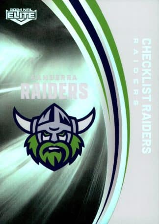 2024 NRL Elite Silver Specials - P010 Checklist Canberra Raiders