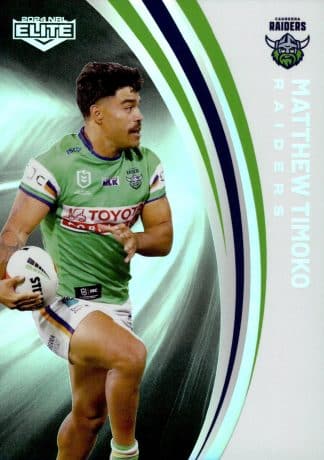2024 NRL Elite Silver Specials - P017 Matthew Timoko Canberra Raiders