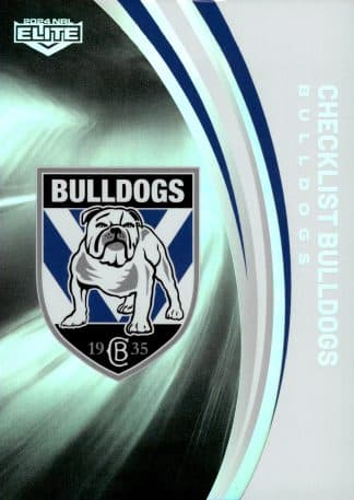 2024 NRL Elite Silver Specials - P019 Checklist Canterbury Bulldogs