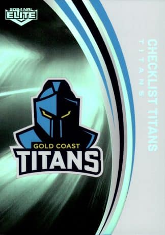 2024 NRL Elite Silver Specials - P046 Checklist Gold Coast Titans