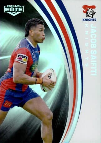 2024 NRL Elite Silver Specials - P080 Jacob Saifiti Newcastle Knights