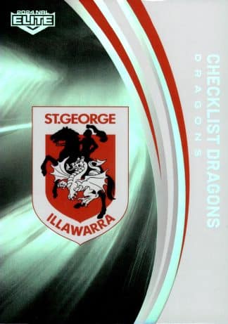 2024 NRL Elite Silver Specials - P118 Checklist St George Illawarra Dragons