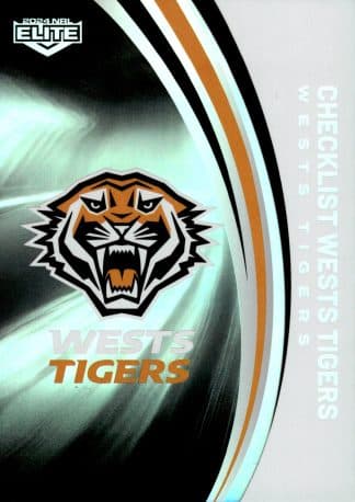 2024 NRL Elite Silver Specials - P145 Checklist Wests Tigers