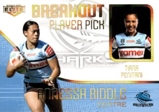 2024 NRL Elite Breakout Player Picks - BP20 Annessa Biddle Cronulla Sharks