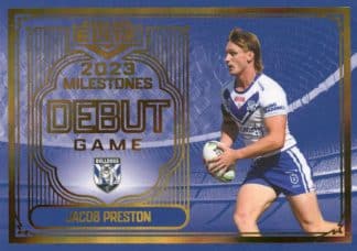 2024 NRL Elite Milestone Case Card - CC03 Jacob Preston Canterbury Bulldogs