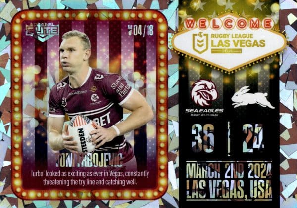 2024 NRL Elite Las Vegas Round - V04 Tom Trbojevic Manly Sea Eagles
