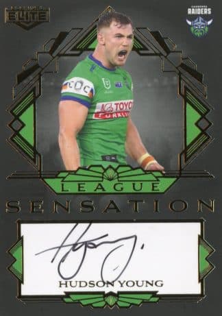 2024 NRL Elite Black League Sensations Signature - LSB02 Hudson Young Canberra Raiders
