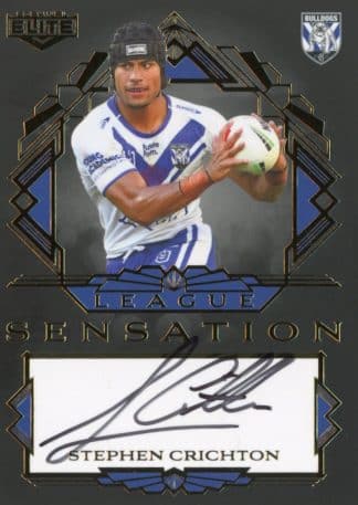 2024 NRL Elite Black League Sensations Signature - LSB03 Stephen Crichton Canterbury Bulldogs