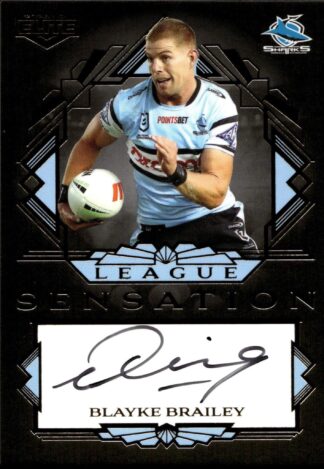 2024 NRL Elite Black League Sensations Signature - LSB04 Blayke Brailey Cronulla Sharks