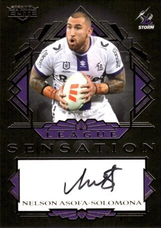 2024 NRL Elite Black League Sensations Signature - LSB08 Nelson Asofa-Solomona Melbourne Storm
