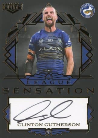 2024 NRL Elite Black League Sensations Signature - LSB11 Clinton Gutherson Parramatta Eels