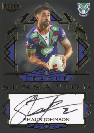 2024 NRL Elite Black League Sensations Signature - LSB16 Shaun Johnson Warriors