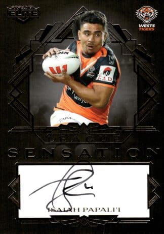 2024 NRL Elite Black League Sensations Signature - LSB17 Isaiah Papali'i Wests Tigers