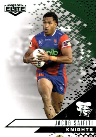 2024 NRL Elite Emerald Mojo - ME080 Jacob Saifiti Newcastle Knights