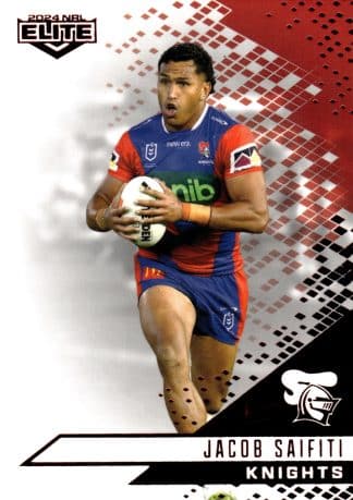 2024 NRL Elite Ruby Mojo - MR080 Jacob Saifiti Newcastle Knights