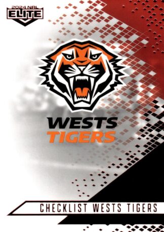 2024 NRL Elite Ruby Mojo - MR145 Checklist Wests Tigers