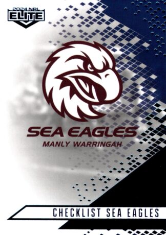 2024 NRL Elite Sapphire Mojo - MS055 Checklist Manly Sea Eagles