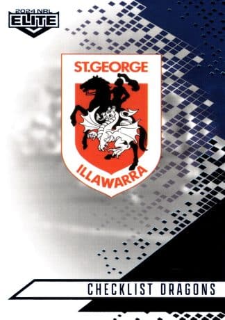 2024 NRL Elite Sapphire Mojo - MS118 Checklist St George Illawarra Dragons