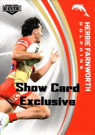 2024 NRL Elite Show Card Exclusive - 05 Herbie Farnworth Dolphins