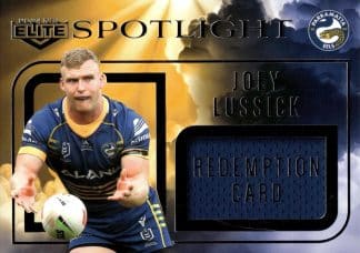 2024 NRL Elite Spotlight Jersey Patch - S6 Joey Lussick Parramatta Eels