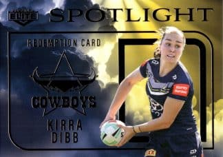 2024 NRL Elite Spotlight Jersey Patch Booklet - SB5 Kirra Dibb North QLD Cowboys