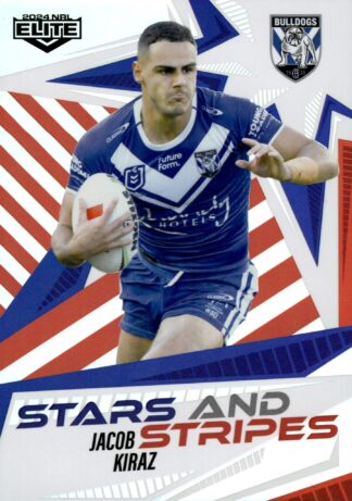 2024 NRL Elite Stars And Stripes - US06 Jacob Kiraz Canterbury Bulldogs