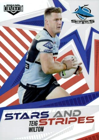 2024 NRL Elite Stars And Stripes - US08 Teig Wilton Cronulla Sharks