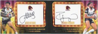 2024 NRL Elite Las Vegas Signature Booklet - VRS1 Jesse Arthurs & Patrick Carrigan Brisbane Broncos