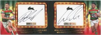 2024 NRL Elite Las Vegas Signature Booklet - VRS3 Damien Cook & Latrell Mitchell South Sydney Rabbitohs