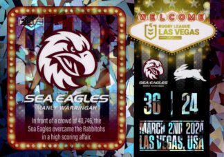 2024 NRL Elite Case Card Vegas Round - USC2 Team Logo Manly Sea Eagles
