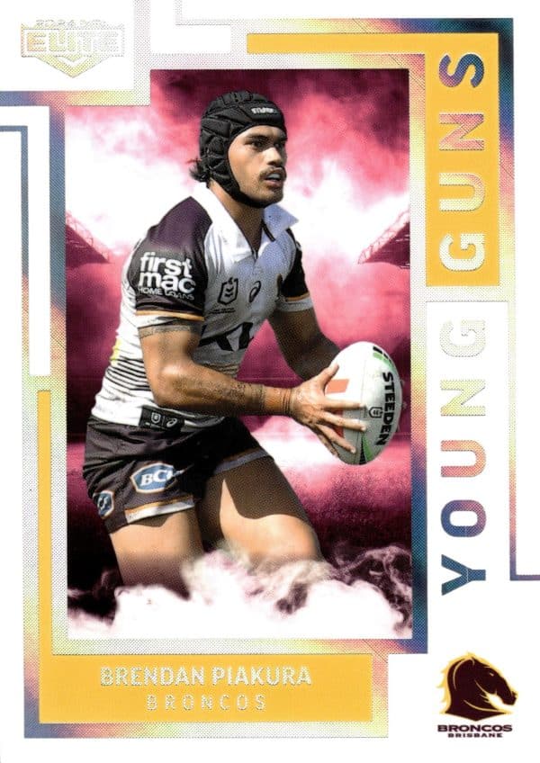 2024 NRL Elite Young Guns - YG02 Brendan Piakura Brisbane Broncos