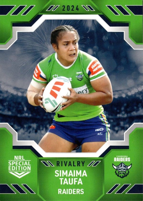 2024 NRL Rivalry Common Card - Base 08 Simaima Taufa Canberra Raiders