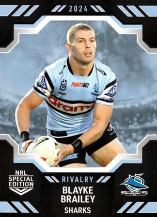 2024 NRL Rivalry Common Card - Base 13 Blayke Brailey Cronulla Sharks