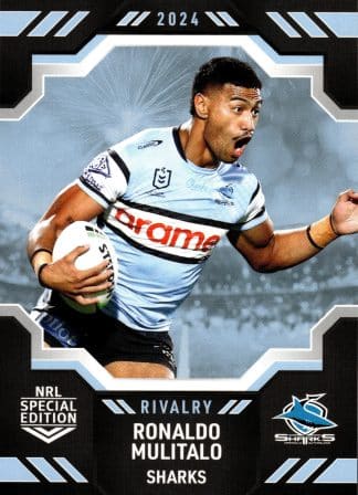 2024 NRL Rivalry Common Card - Base 15 Ronaldo Mulitalo Cronulla Sharks