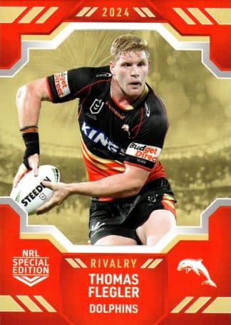 2024 NRL Rivalry Common Card - Base 18 Thomas Flegler Dolphins