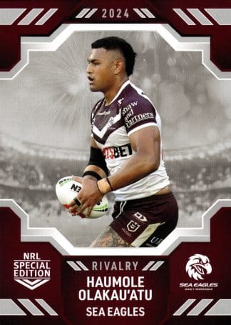 2024 NRL Rivalry Common Card - Base 27 Haumole Olakau’atu Manly Sea Eagles