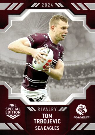2024 NRL Rivalry Common Card - Base 28 Tom Trbojevic Manly Sea Eagles