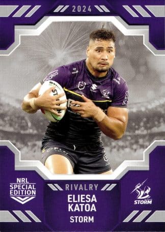 2024 NRL Rivalry Common Card - Base 31 Eliesa Katoa Melbourne Storm