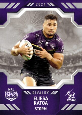 2024 NRL Rivalry Common Card - Base 31 Eliesa Katoa Melbourne Storm