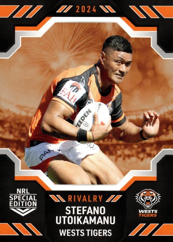 2024 NRL Rivalry Common Card - Base 67 Stefano Utoikamanu Wests Tigers