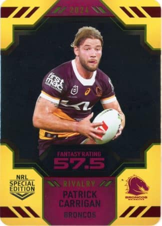 2024 NRL Rivalry Game Card - 01 Patrick Carrigan Brisbane Broncos