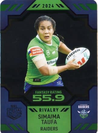 2024 NRL Rivalry Game Card - 08 Simaima Taufa Canberra Raiders