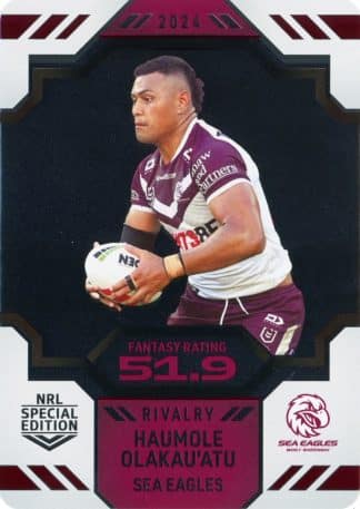 2024 NRL Rivalry Game Card - 27 Haumole Olakau’atu Manly Sea Eagles