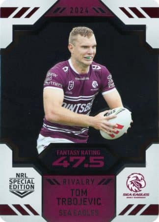 2024 NRL Rivalry Game Card - 28 Tom Trbojevic Manly Sea Eagles